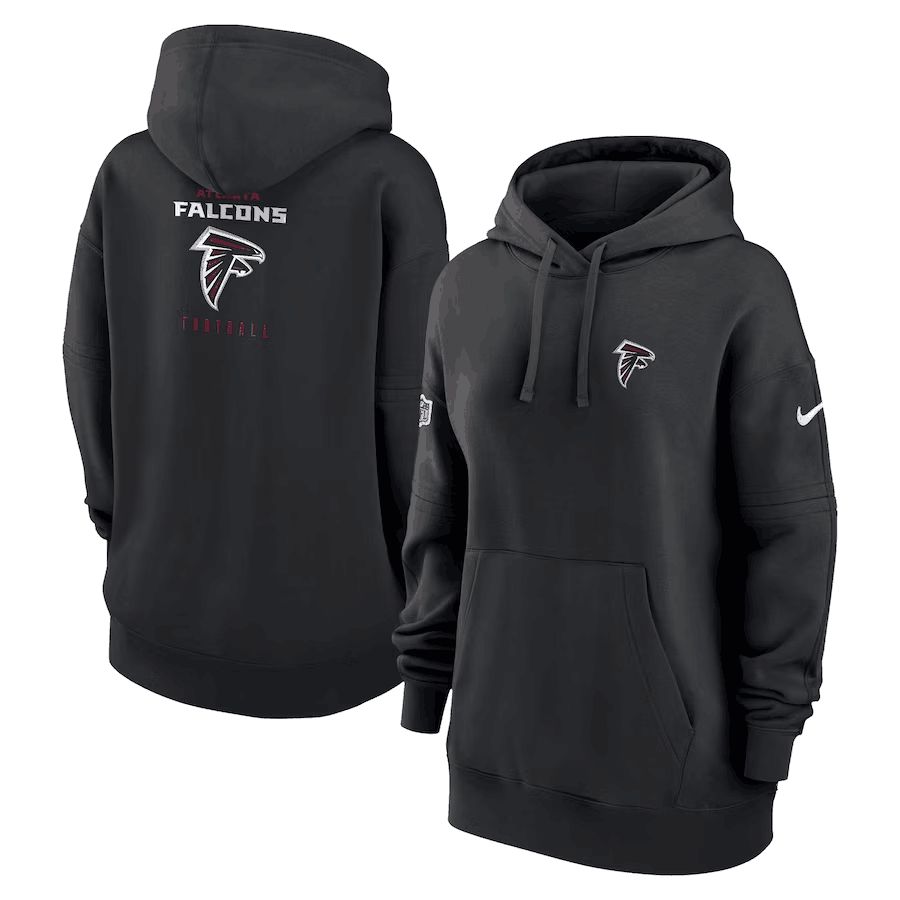 Women 2023 NFL Atlanta Falcons black Sweatshirt style 1->atlanta falcons->NFL Jersey